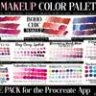 Коллекционный пакет из 11 цветовых палитр для макияжа Procreate