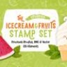 Штампы с мороженым и фруктами для Procreate