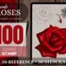 100 Реалистичные розы штамп кисти Procreate