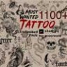 Неограниченное количество татуировок с полным набором штампов для Procreate
