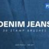 Текстура джинсовой ткани кисти для штампов Photoshop