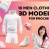 10 3D-моделей мужской одежды для Procreate