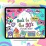 200+ ретро штампы 90-х для Procreate