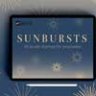 45 солнечные лучи кистевые штампы для Procreate