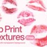 100+ текстур отпечатков губ
