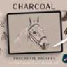 Угольные кисти и бумага для Procreate
